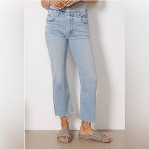 Citizens Of Humanity Isola Cropped, Slight Boot Cut, Light Indigo Jeans, Size 28